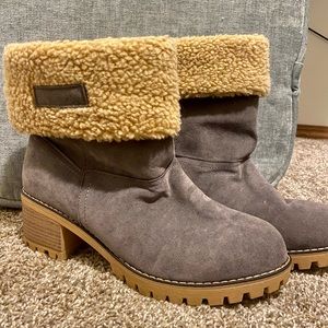 Fur lined booties